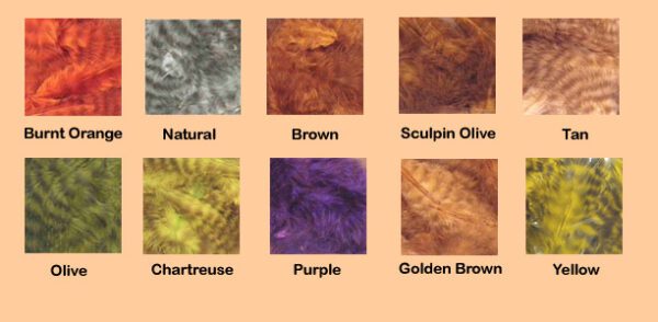 Grizzly Marabou Color Chart