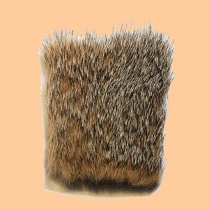 A picture of the back side of a fur pillow.