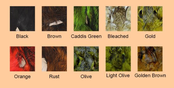 Dyed Hare's Mask Color Chart
