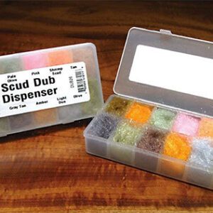 A box of scud rub dispensers on top of a table.