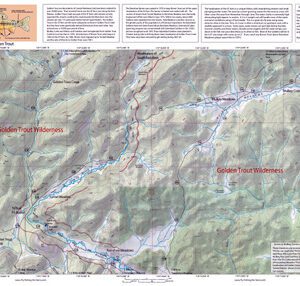 A map of the area with many trails and directions.