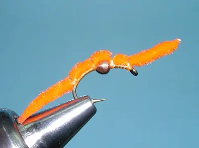 Orange San Juan Worm w/bead