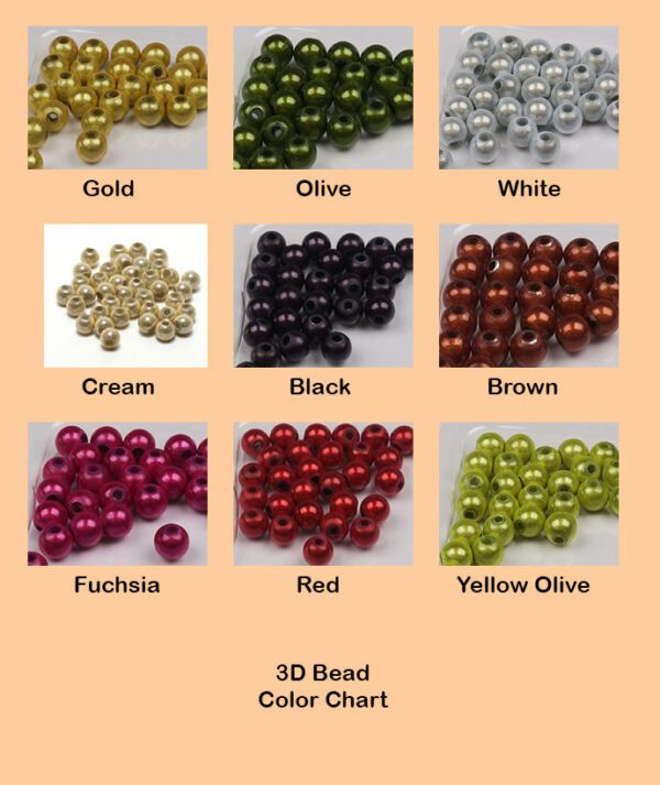 Color Chart, 3D Beads